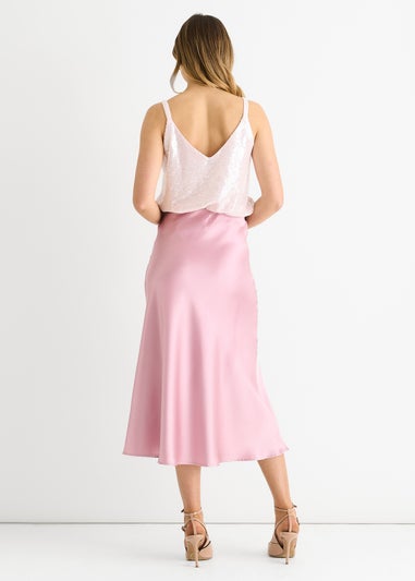 Gini London Pink Sequin V Neck Cami Top