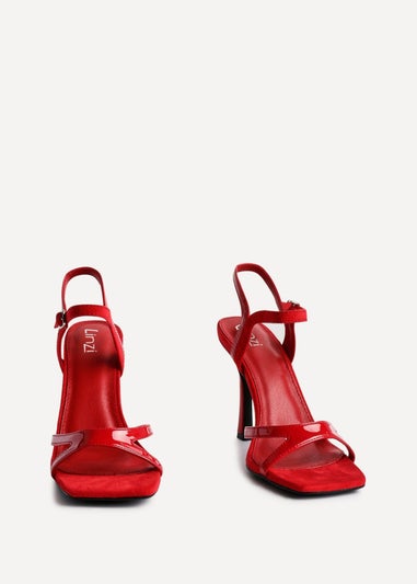Linzi Empress Red Patent Stiletto Heeled Sandal