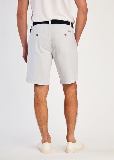 Tokyo Laundry Light Blue Cotton Oxford Shorts with Belt
