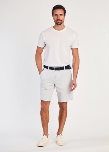 Tokyo Laundry Light Blue Cotton Oxford Shorts with Belt