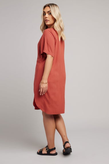 Yours Curve Rust Orange Tunic Mini Dress