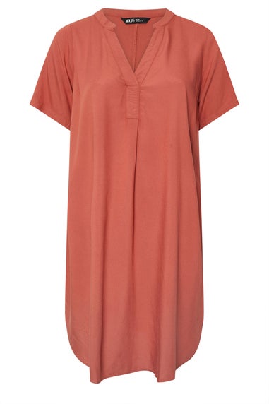 Yours Curve Rust Orange Tunic Mini Dress