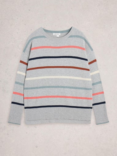 Gestreifter Pullover Olive
