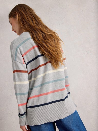 Gestreifter Pullover Olive