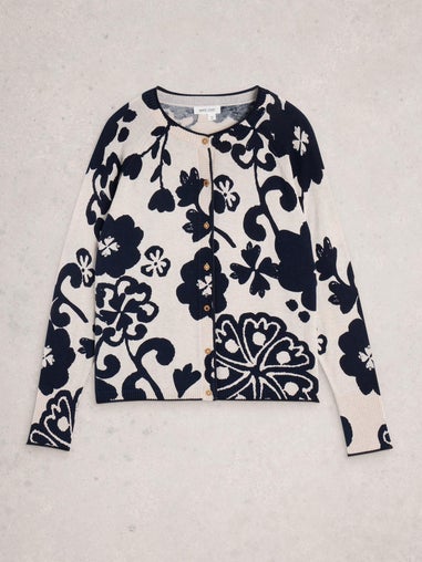 Bedruckte Strickjacke Lulu