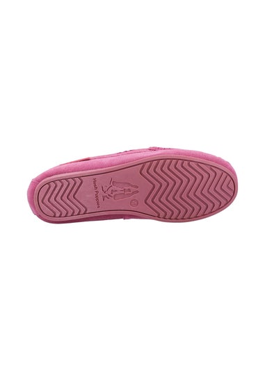 Hush Puppies Pink Annie Mocassin Slippers