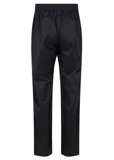 Regatta Kids Pack It Black Waterproof Breathable Isolite Overtrousers