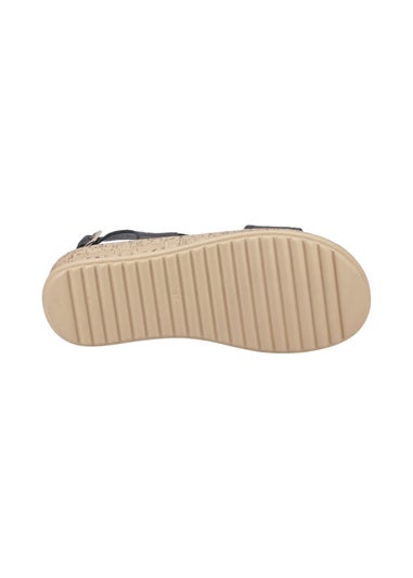 Hush Puppies Black Ebony Wide Fit Sandal