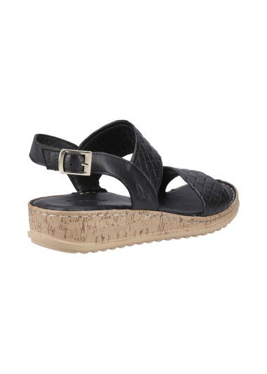 Hush Puppies Black Ebony Wide Fit Sandal