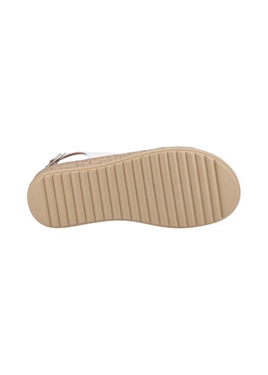 Hush Puppies White Ebony Wide Fit Sandal