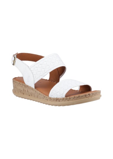 Hush Puppies White Ebony Wide Fit Sandal