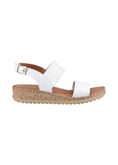 Hush Puppies White Ebony Wide Fit Sandal