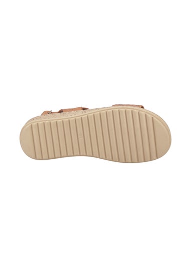 Hush Puppies Tan Ebony Wide Fit Sandal