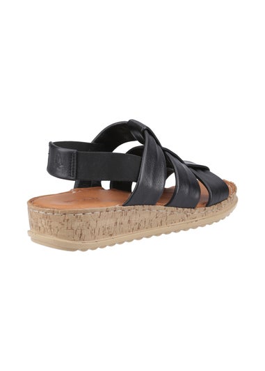 Hush Puppies Black Eden Gladiator Sandal
