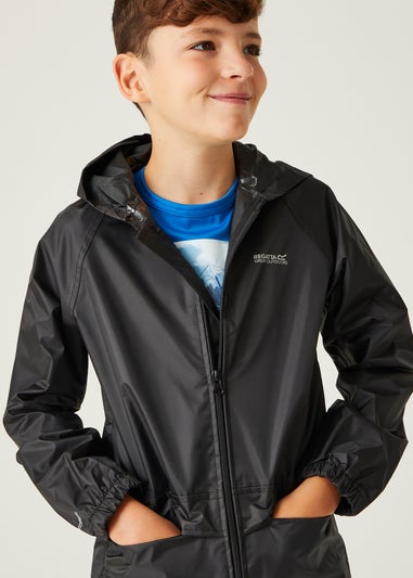 Regatta Black Kids Stormbreak Waterproof Hydrofort Jacket (3-16 Years)