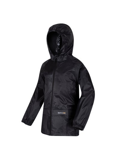 Regatta Black Kids Stormbreak Waterproof Hydrofort Jacket (3-16 Years)