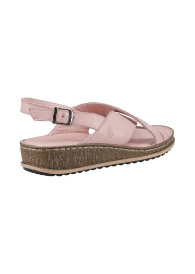 Hush Puppies Pale Pink Elena Cross Over Wedge Sandal