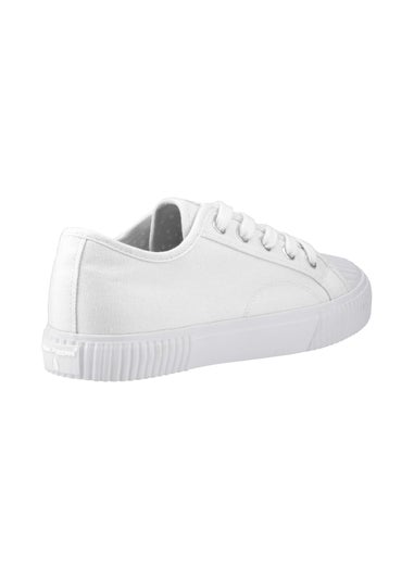 Hush Puppies White Freya Canvas Trainer