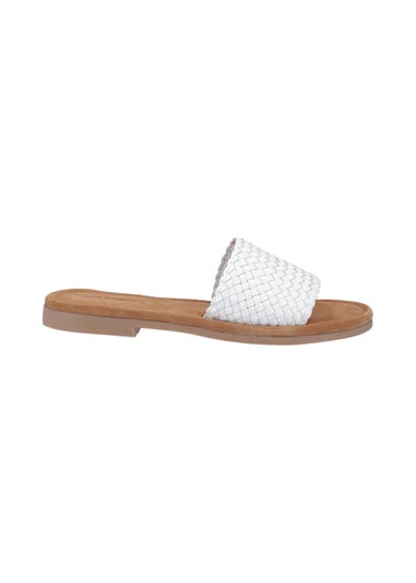 Hush Puppies White Hetty Slide Sandal