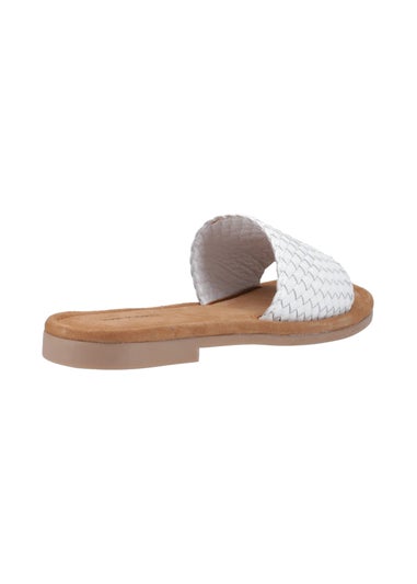 Hush Puppies White Hetty Slide Sandal
