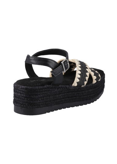 Hush Puppies Black Jemma Espadrille Sandal