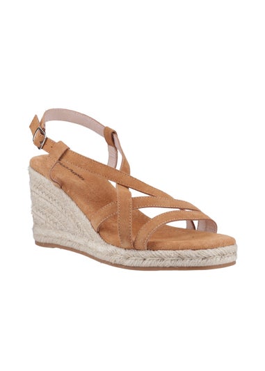 Hush Puppies Tan Jenny Espadrille Wedge Sandal
