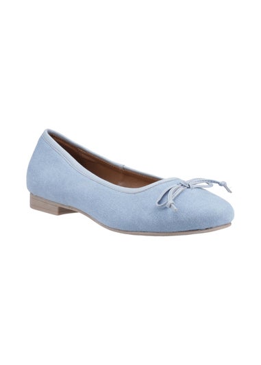 Hush Puppies Light Blue Naomi Textile Ballet