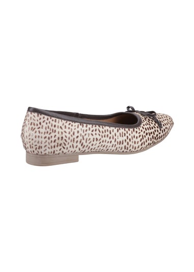 Hush Puppies Off White Naomi Suede Ballet