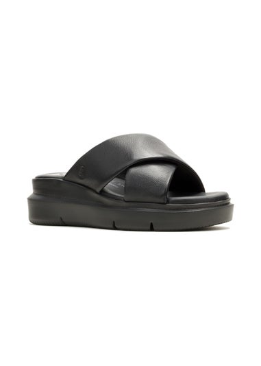 Hush Puppies Black Uplift Crossover Slide