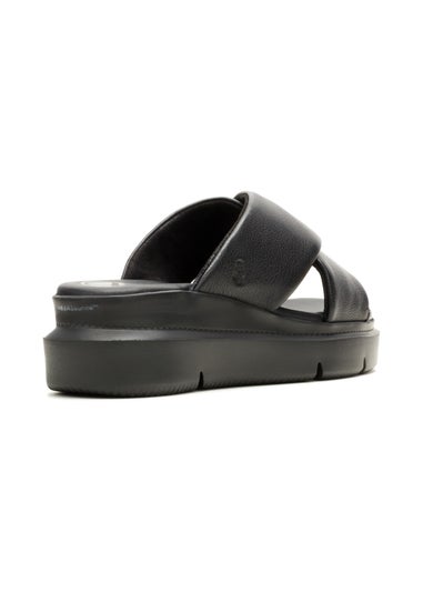 Hush Puppies Black Uplift Crossover Slide