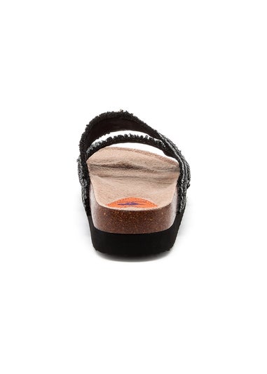 Rocket Dog Black Aruba Raffia Sandal