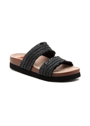 Rocket Dog Black Aruba Raffia Sandal