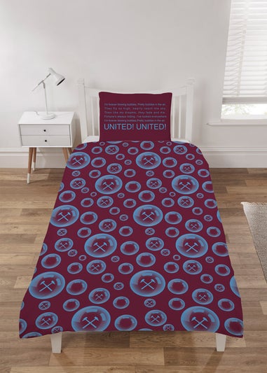 West Ham United FC Maroon Duvet Set