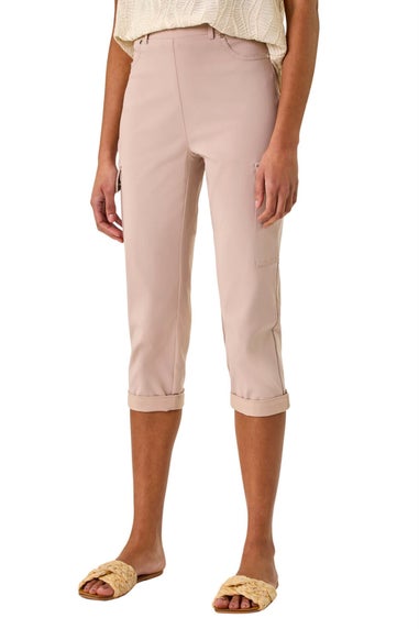 Roman Stone Turn Up Stretch Cargo Trousers