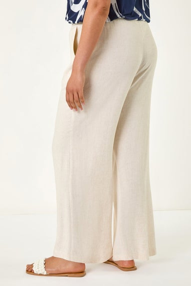 Roman Stone Curve Linen Mix Trousers