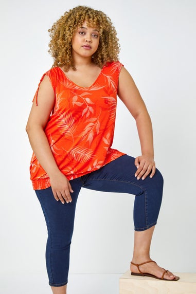 Roman Indigo Curve Elastic Waist Cropped Denim Jeggings