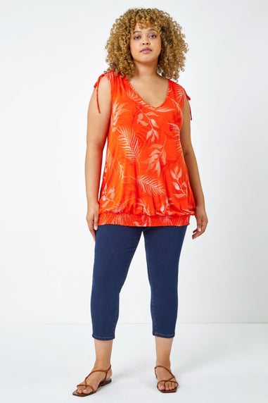 Roman Indigo Curve Elastic Waist Cropped Denim Jeggings