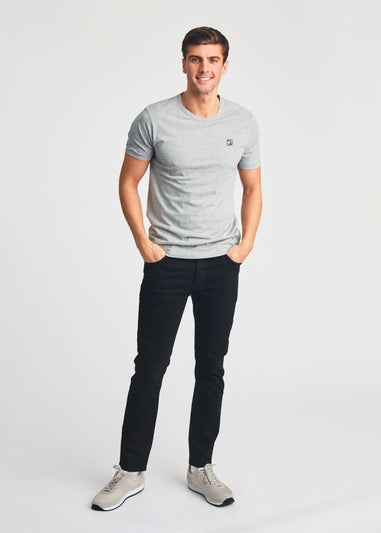 French Connection Black Cotton Crew Neck T-Shirts 3 Pack