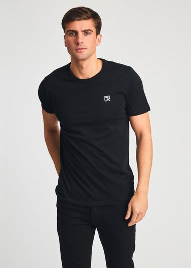 French Connection Black Cotton Crew Neck T-Shirts 3 Pack