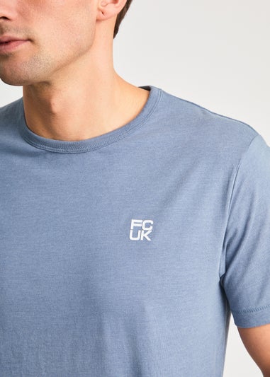 French Connection Blue Cotton Crew Neck T-Shirts 3 Pack