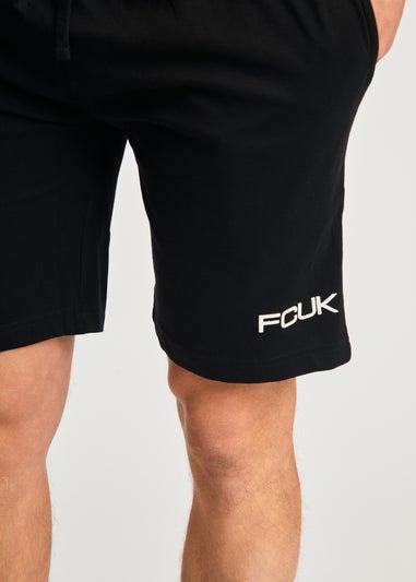 French Connection Black Cotton Short Sleeve T-Shirt & Short Set