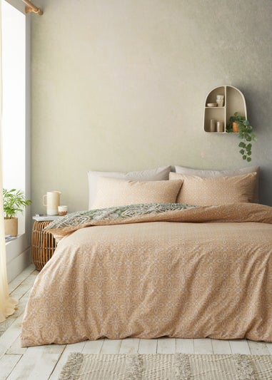 Pineapple Elephant Green Alba Geo Reversible Duvet Cover Set