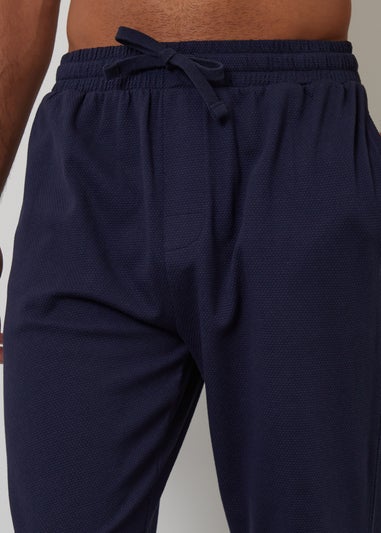 Threadbare Black 2-Pack Popcorn Textured Cotton Lounge Pants