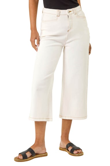 Dusk Ivory Dusk High Waist Pocket Detail Culottes