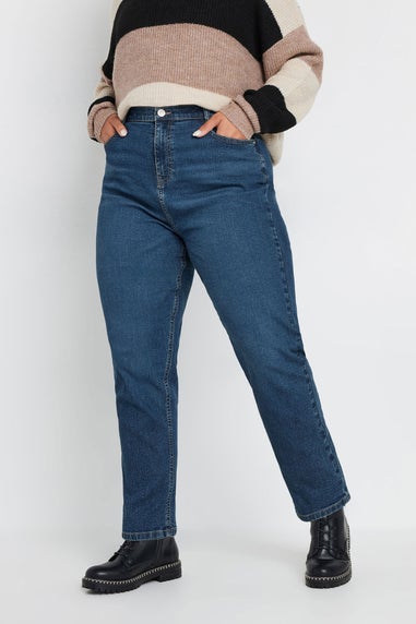 Yours Curve Mid Blue Mom Jeans