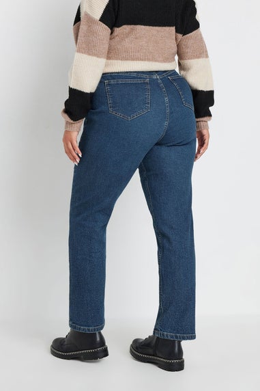 Yours Curve Mid Blue Mom Jeans