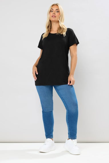 Yours 3 Pack Curve Navy Blue & Black Core T Shirts