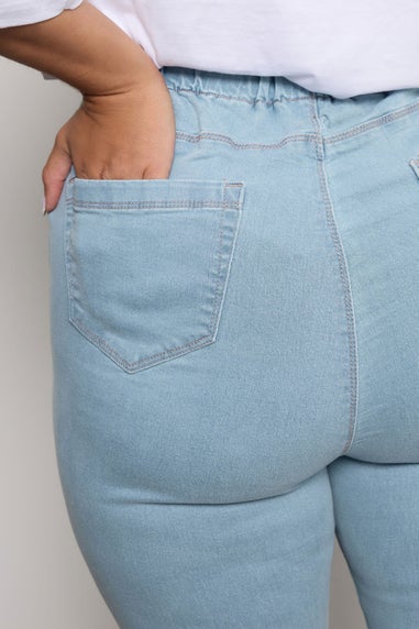 Yours For Good Curve Light Blue Pull On Stretch Jenny Jeggings