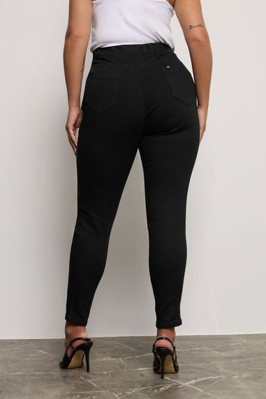 Yours Curve Black Pull On Stretch Jenny Jeggings