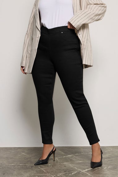 Yours Curve Black Pull On Stretch Jenny Jeggings